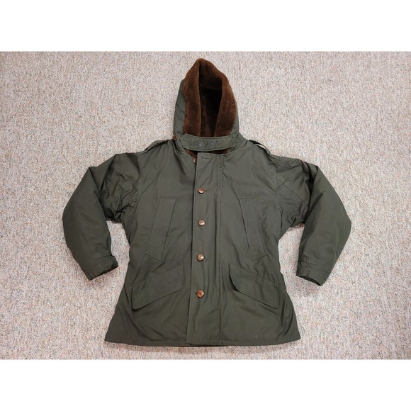 Polo Ralph Lauren Jacket Mens XL Green Military B9 Flight Parka Lamb Mouton Rare